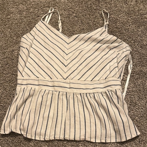 Monteau Black and White Peplum Camisole - Picture 1 of 2